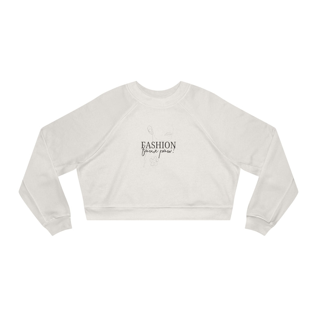 Fashion Faux Paw Women's Cropped Fleece Pullover