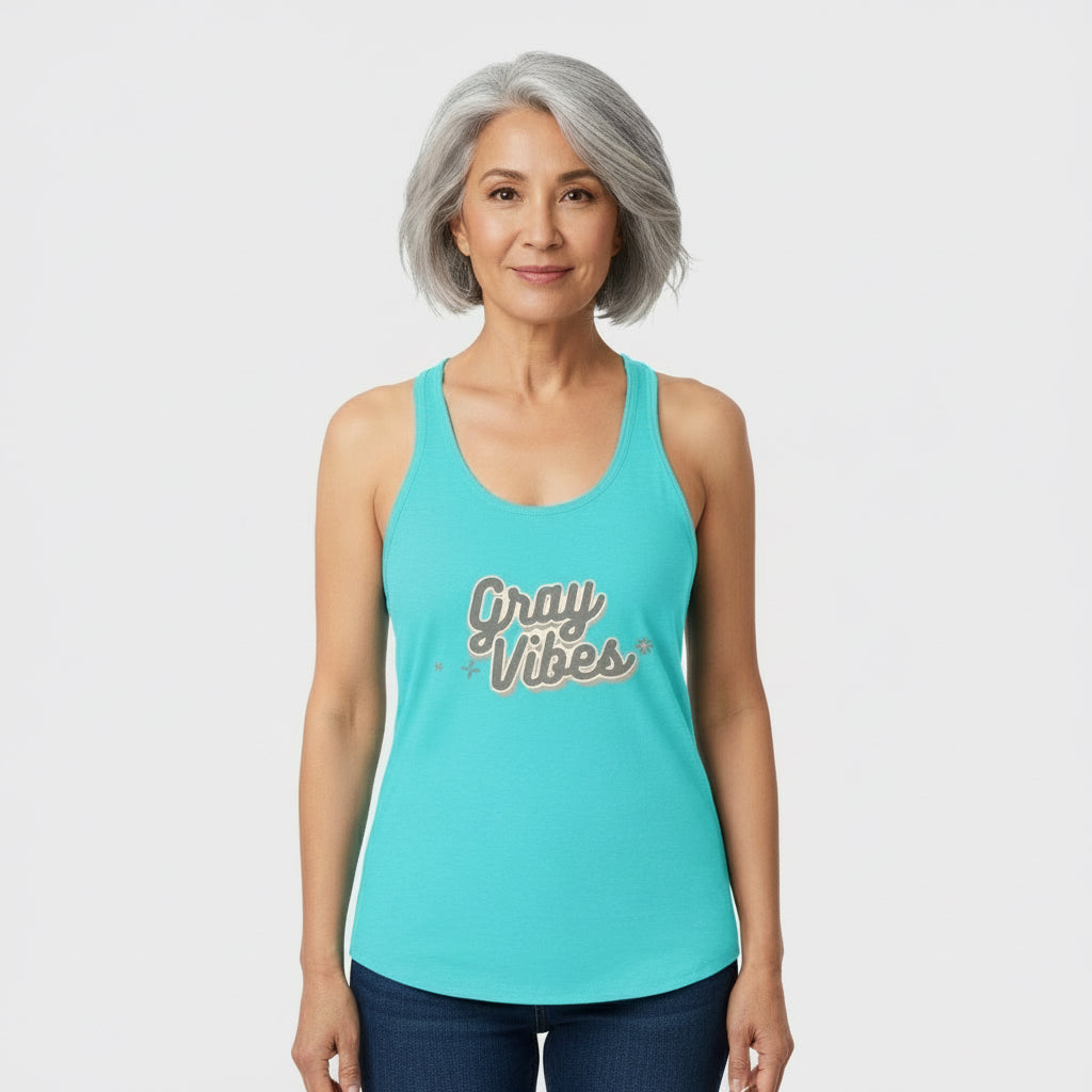 Gray Vibes Women's Tri-Blend Racerback Tank