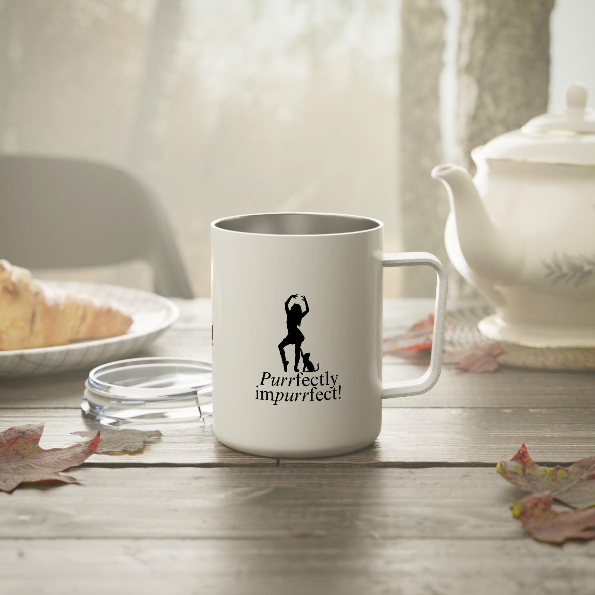 Purrfectly Impurrfect Insulated Coffee Mug, 10oz