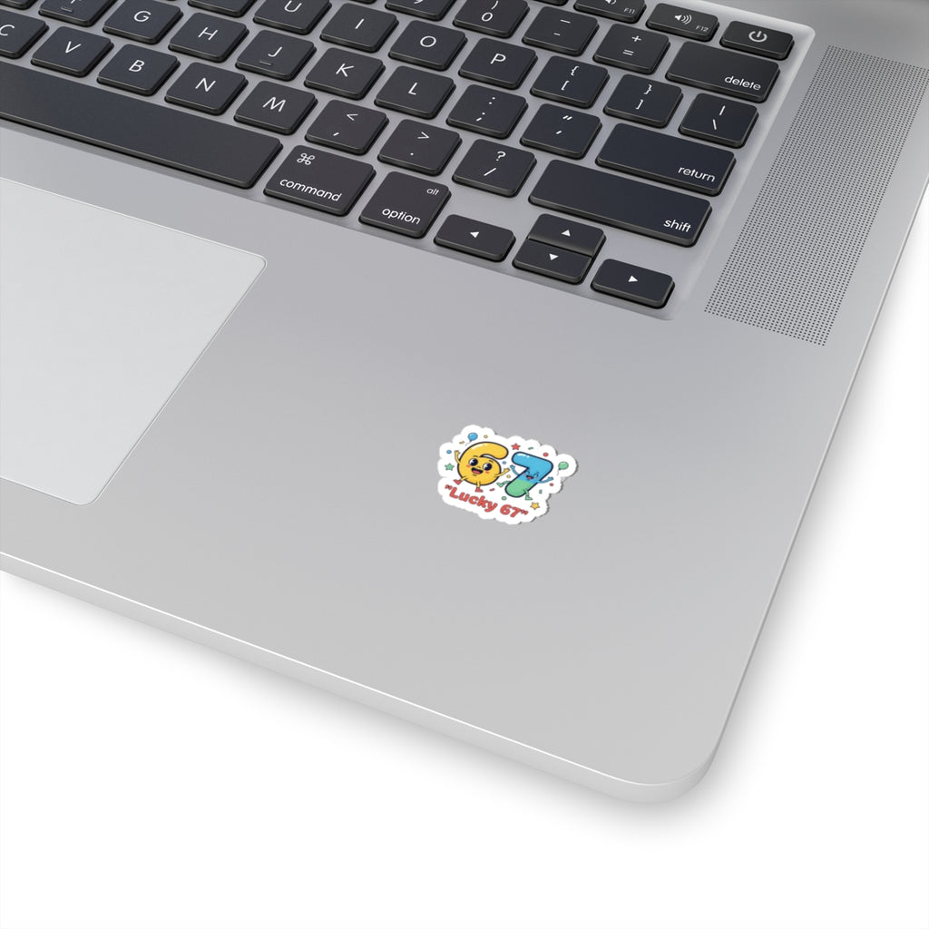 Lucky 67 Sticker | absurdist humor, random number meme