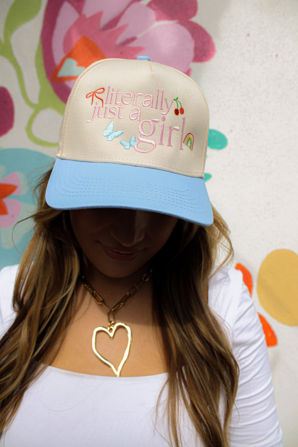 LITERALLY JUST A GIRL ICON CANVAS CAP