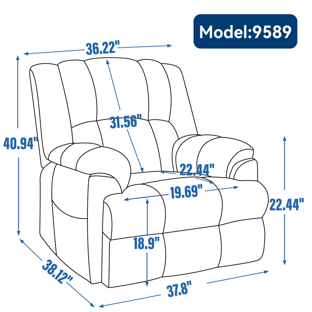 Dual Motor Heat Massage Infinite Position Up to 350 LBS Electric Power Lift Recliners with Power-Remote, Medium-firm and Heavy Duty, Beige