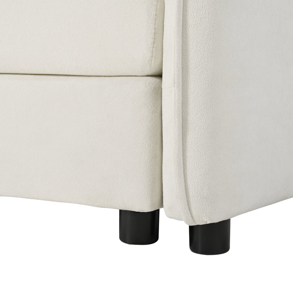 Modular Sectional Sofa, Oversized Deep Seat U Shaped Couch Set for Living Room, 3-Seater Comfy Cloud Couches with 2 Movable Ottomans, DIY Combination, Chenille,Beige