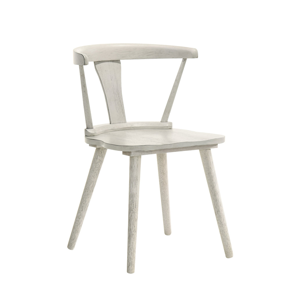 2-Piece Rustic Dining Side Chair Set, Solid Wood Frame, Farmhouse Modern Design, Easy Assembly