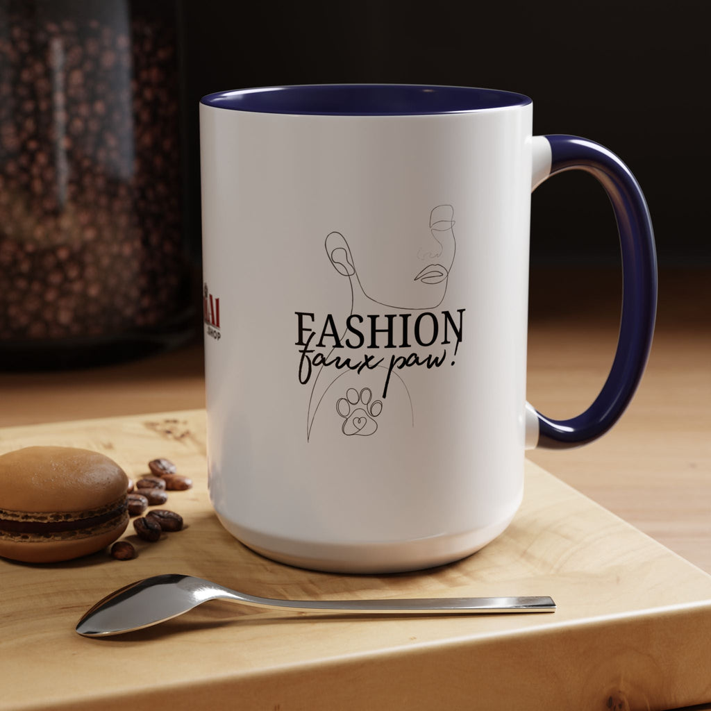 Fashion Faux Paw Accent Coffee Mug (11, 15oz)