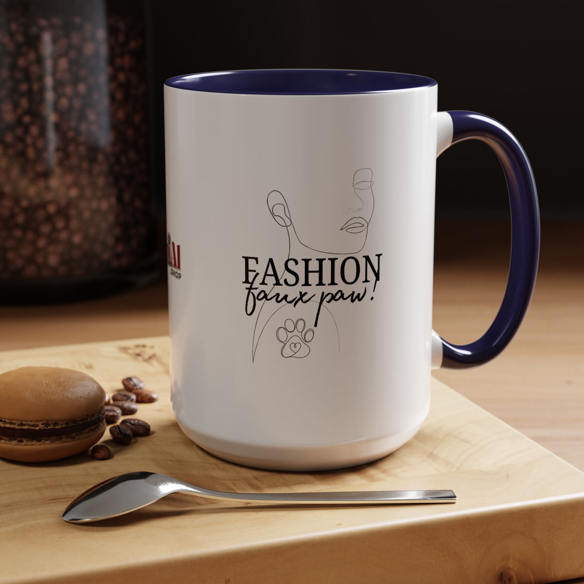 Fashion Faux Paw Accent Coffee Mug (11, 15oz)