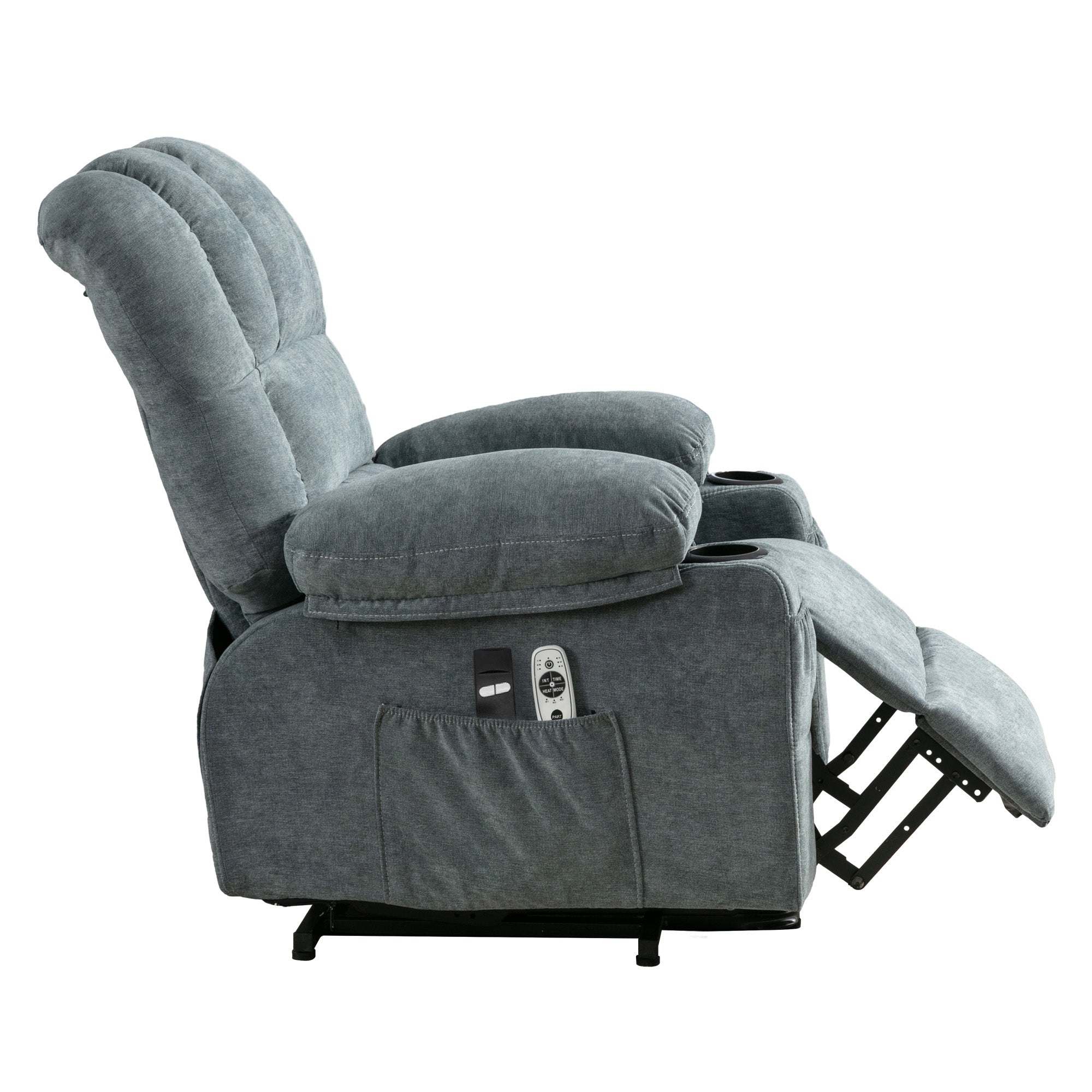 Power Electric massage lift lounge chair, suitable for the elderly, with heating and vibration functions, with USB, can be used for lying down. BLUE