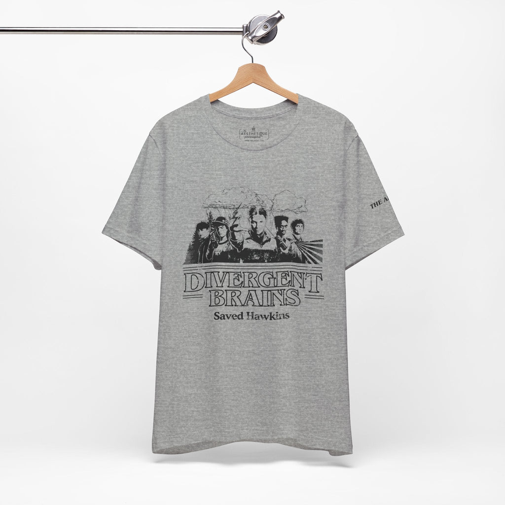 Divergent Brains Saved Hawkins - Adult Unisex Jersey Tee