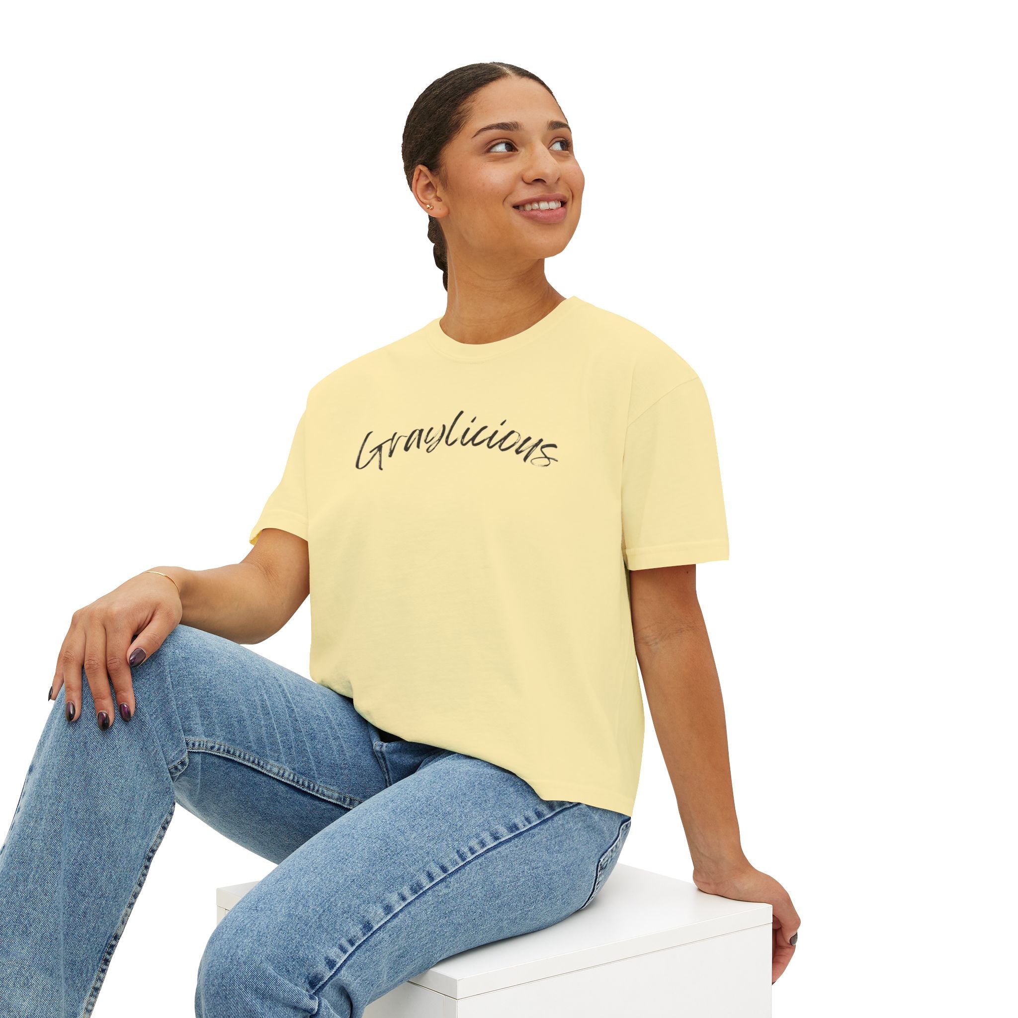 Women's Boxy Tee " Graylicious"