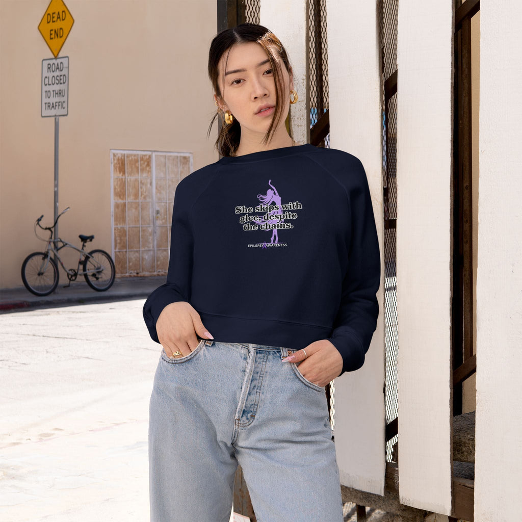 She Skips with Glee Women's Cropped Fleece Pullover