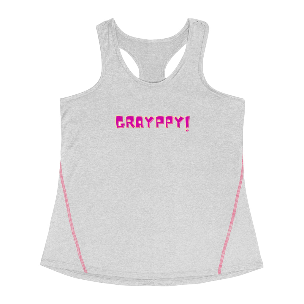 Women's Racerback Sports Top Grayppy