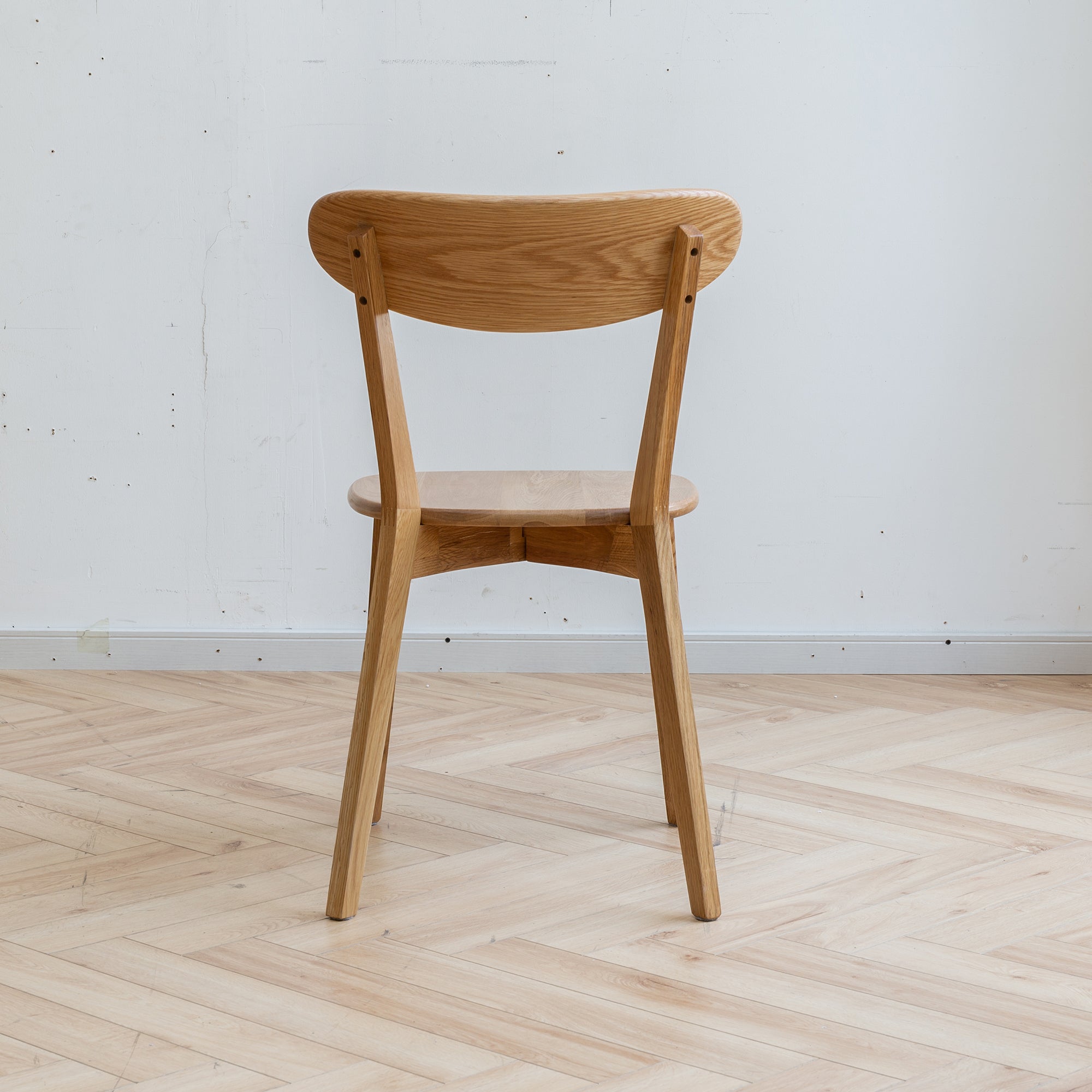 Natural Oak Dining Chair Set of 2 - Solid Wood, FAS Grade, 46.5 * 54 * 80cm