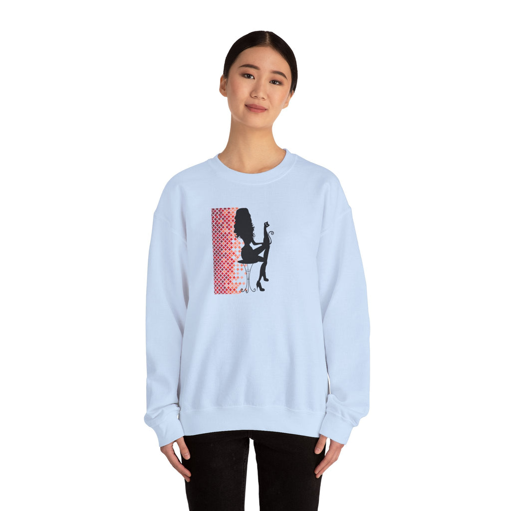 Poised Cat Lady Heavy Blend™ Crewneck Sweatshirt