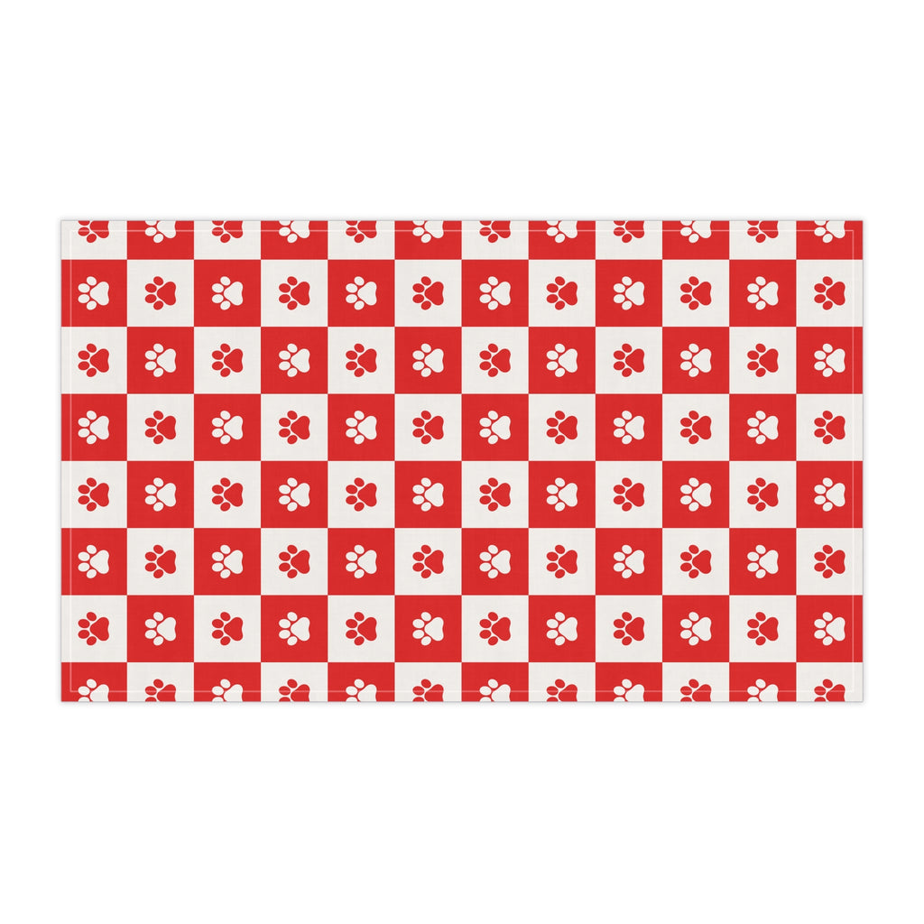 Red & White Paws Tea Towels (cotton, poly)
