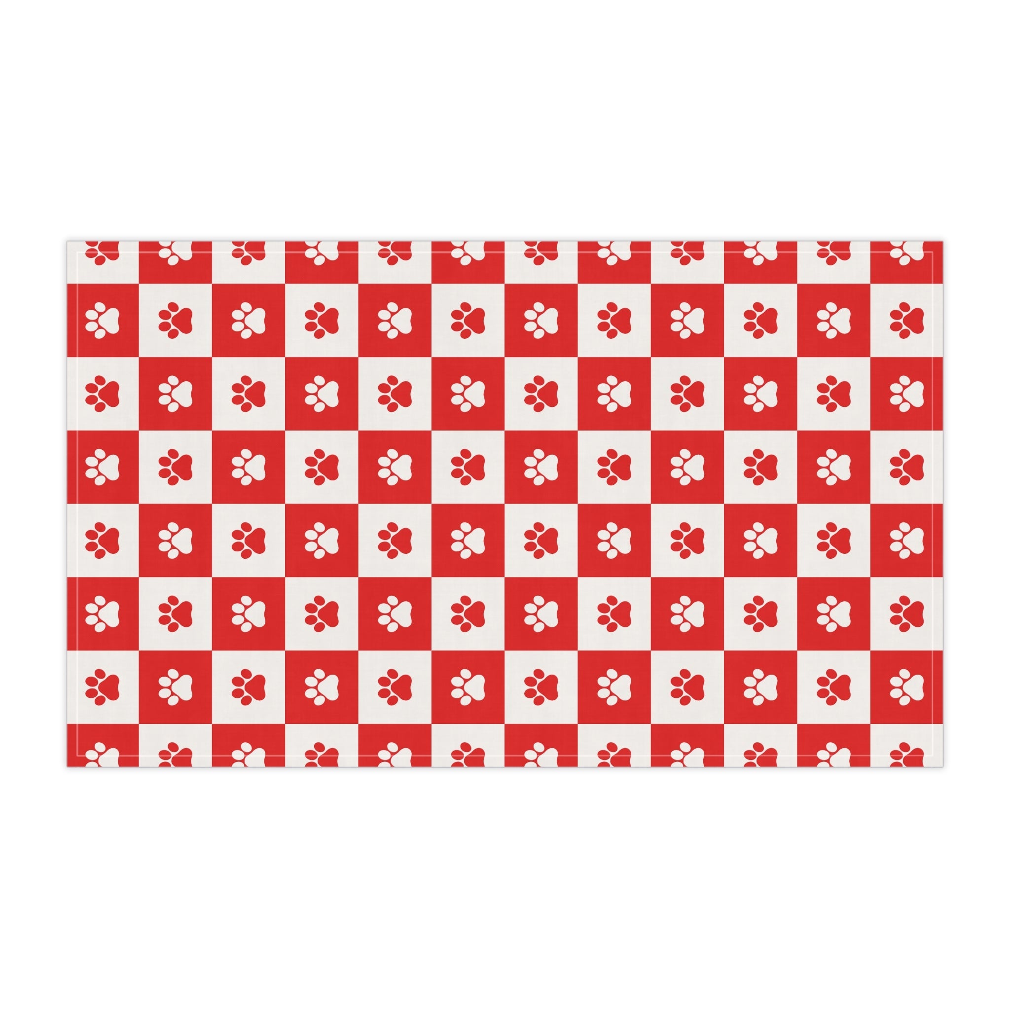 Red & White Paws Tea Towels (cotton, poly)