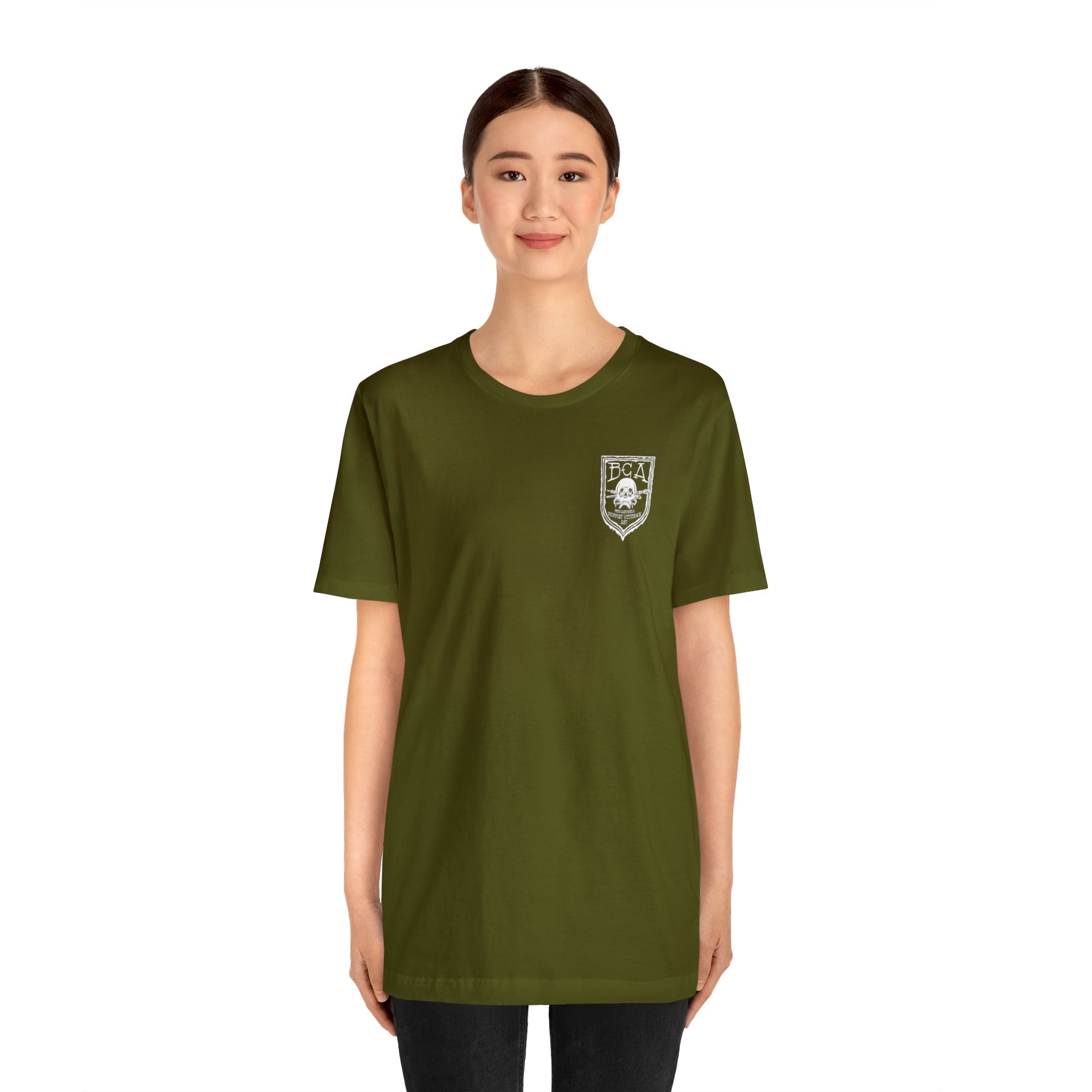 Sniper Rifle Frog - Back Print - Short Sleeve Tee