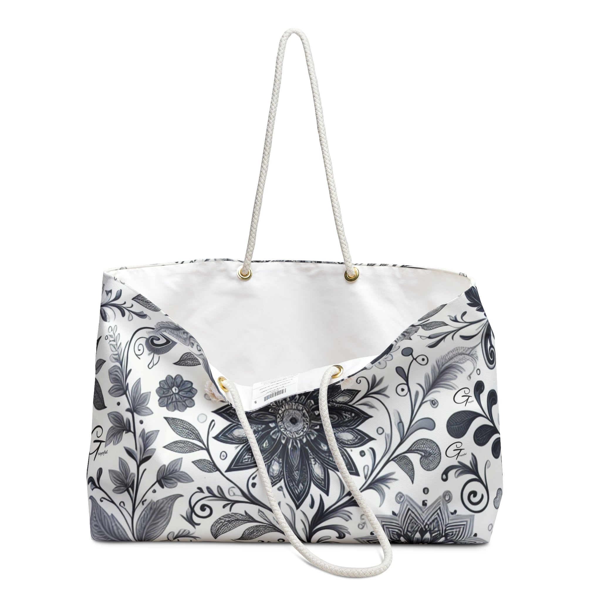 Floral Print Weekender Bag, Stylish Tote for Travel, Beach, Gym, Overnight Stay, Perfect Gift for Her