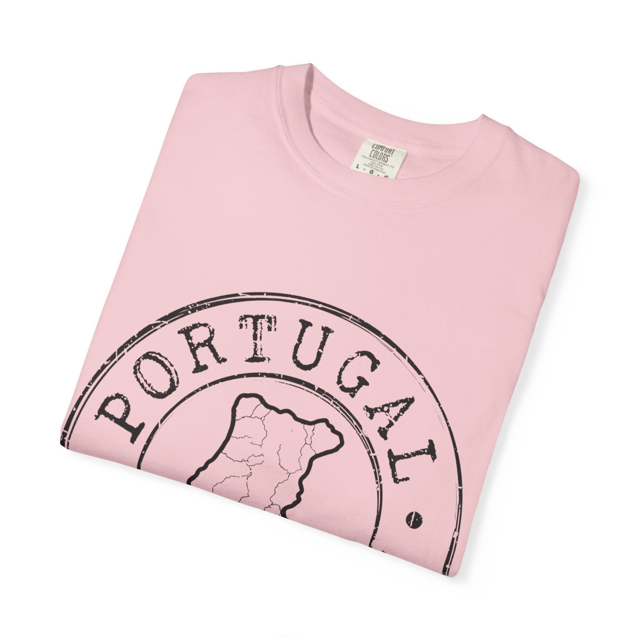 Portugal Map Stamp T-Shirt | Vintage Circular Badge