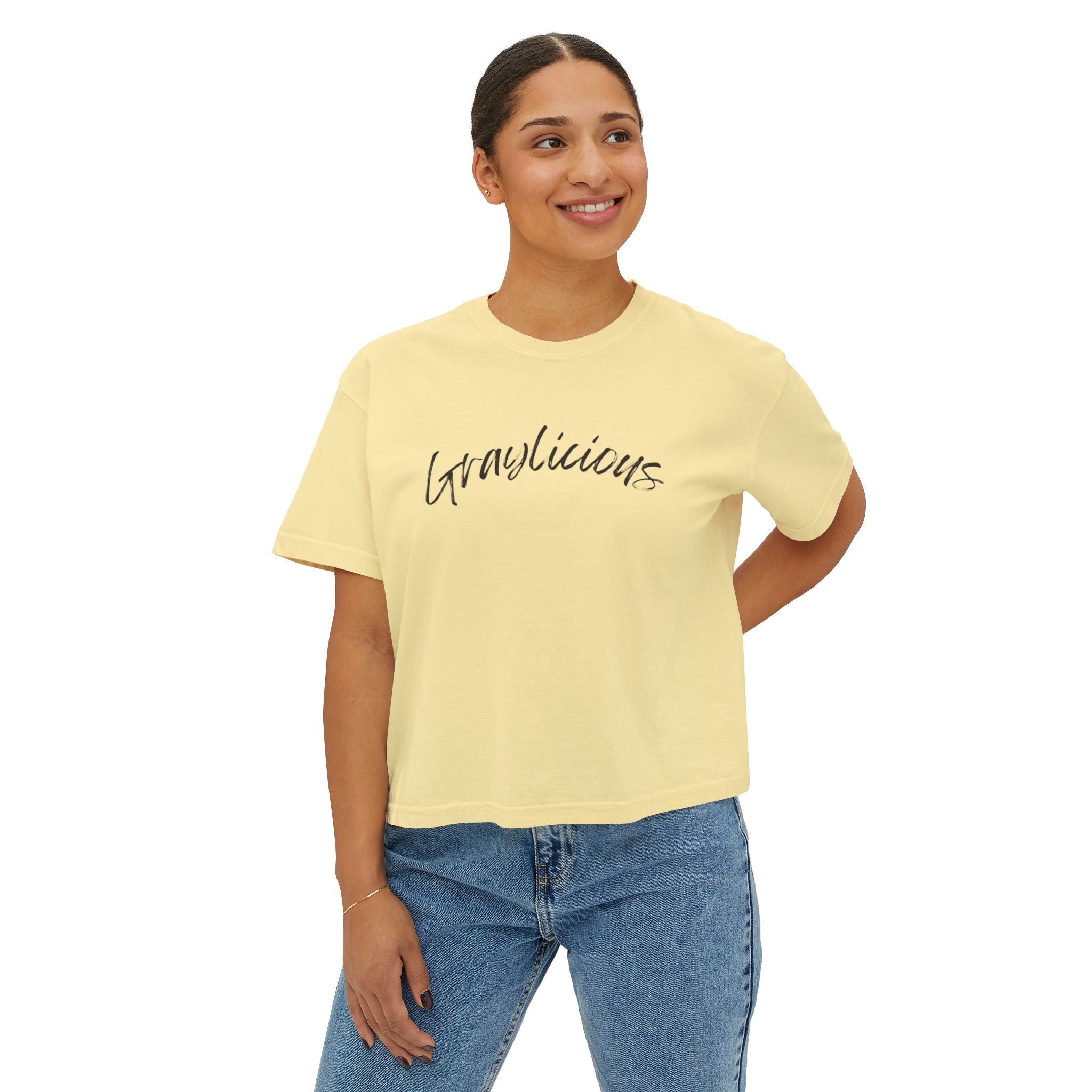 Women's Boxy Tee " Graylicious"