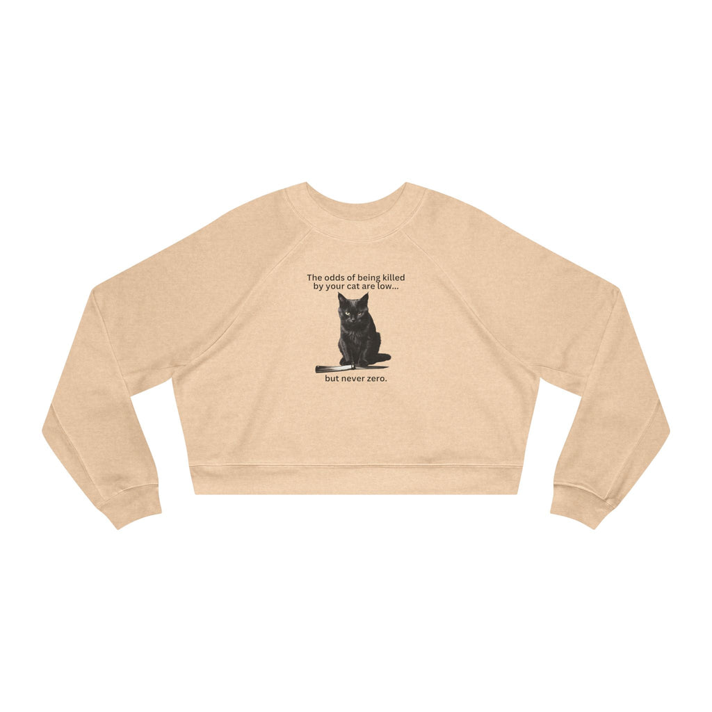 Odds Your Cat's a Killer Women's Cropped Fleece Pullover