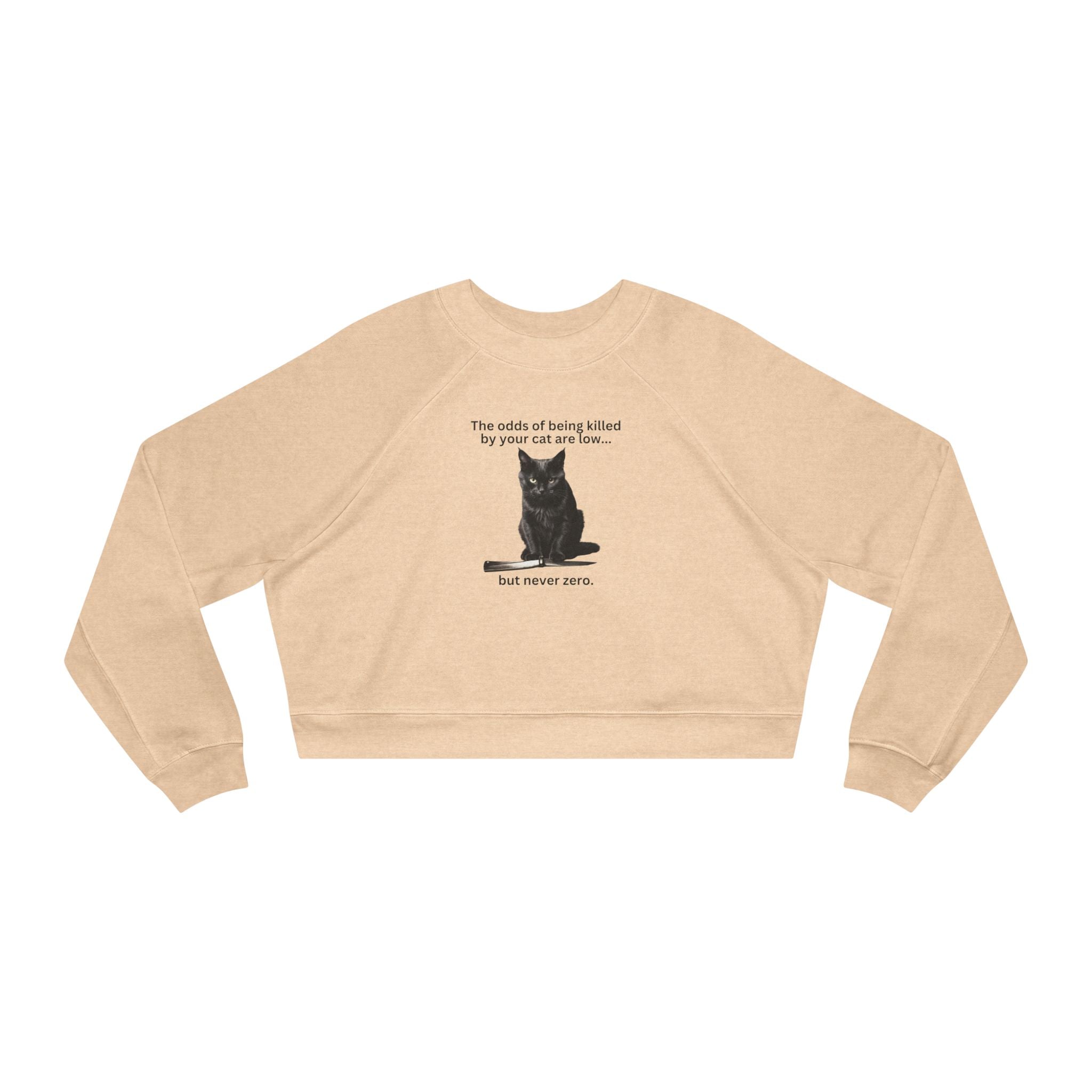 Odds Your Cat's a Killer Women's Cropped Fleece Pullover