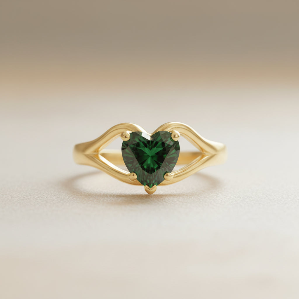"Cherished Memories" Heart Cut Cremation Ring Small 6mm