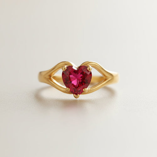 "Cherished Memories" Heart Cut Cremation Ring Small 6mm