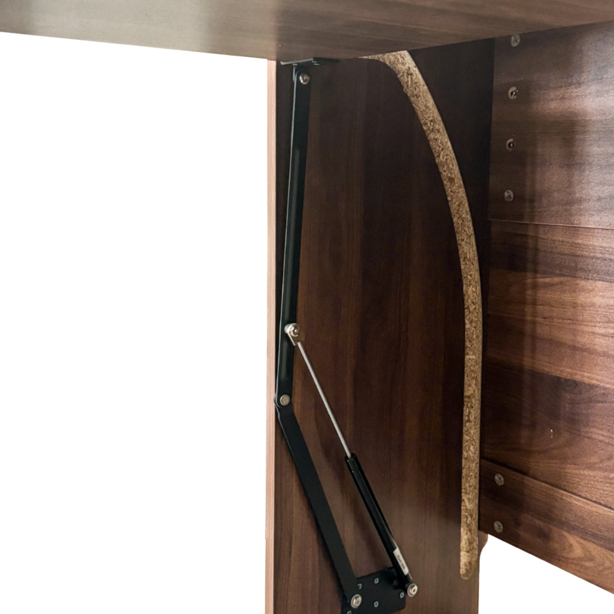 Folding Desk with Storage, Space-Saving Foldable Computer Desk for Small Spaces, Writing Study Table for Home Office, Bedroom, Dorm, Apartment