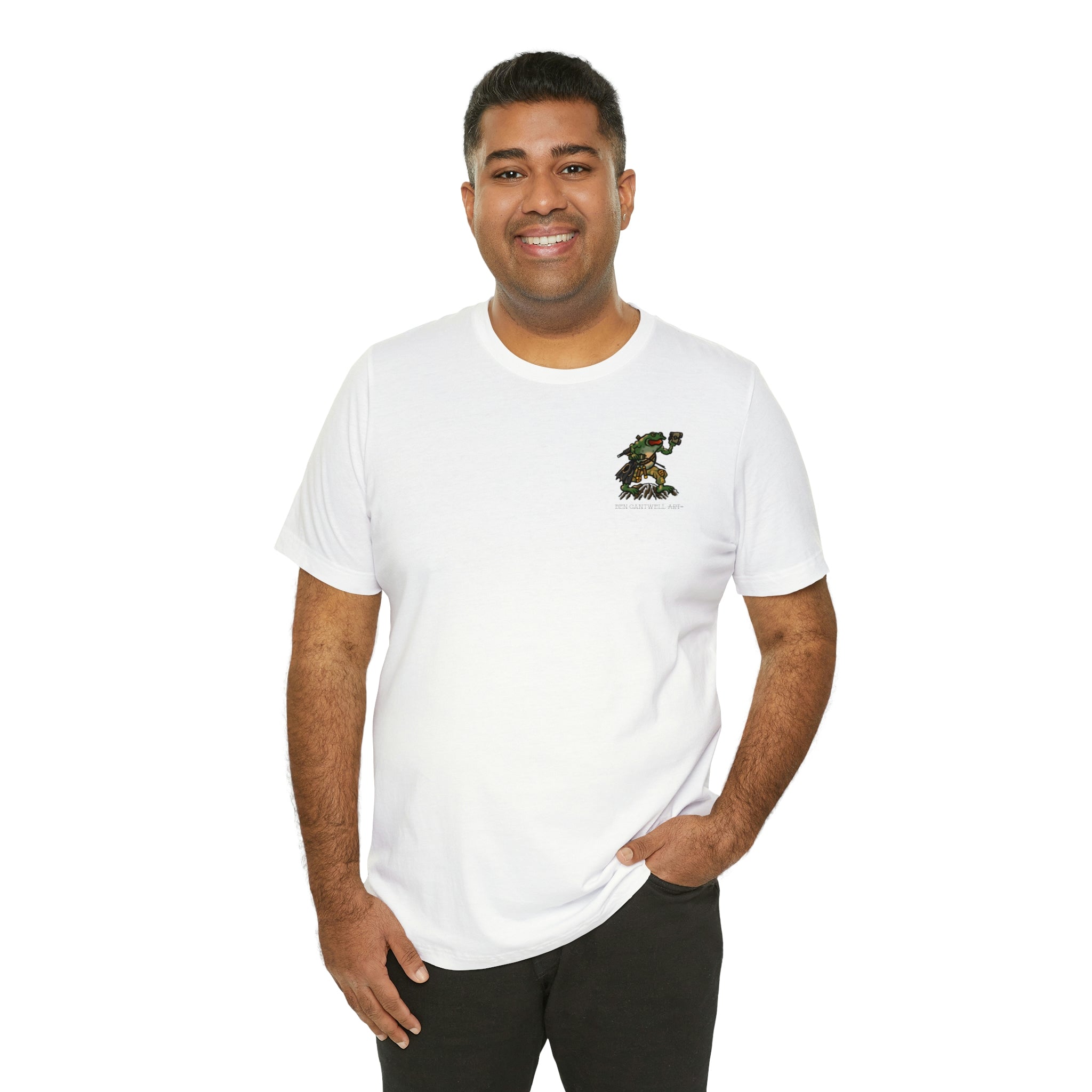 Flippers, Binoculars and Radio Frog - Front Print - Short Sleeve Tee