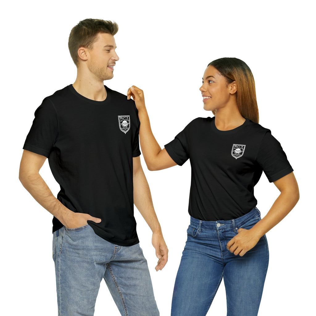 Flippers, Binoculars and Radio Frog - Back Print - Short Sleeve Tee