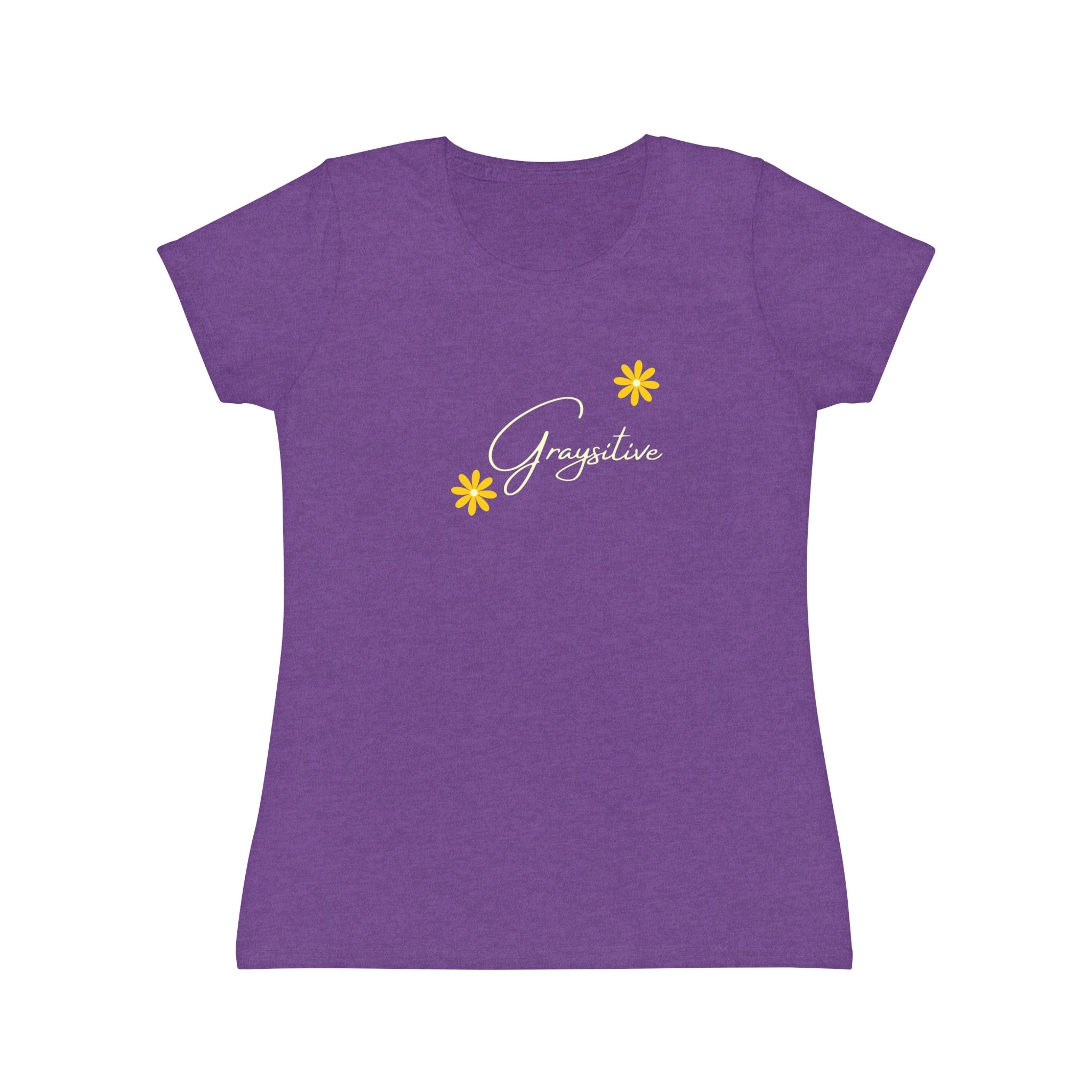 Women's Iconic T-Shirt graysitive with flowers