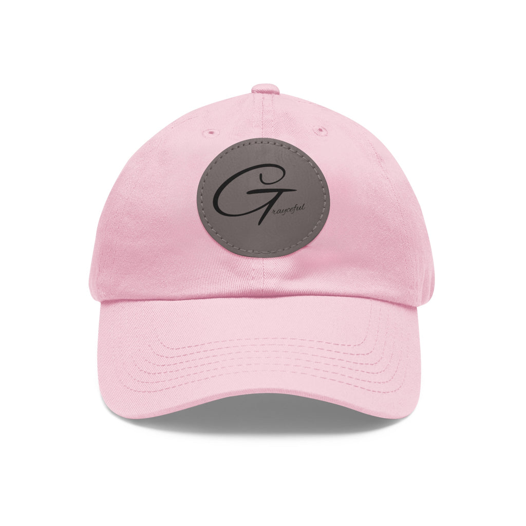 Hat with Leather Patch (Round)