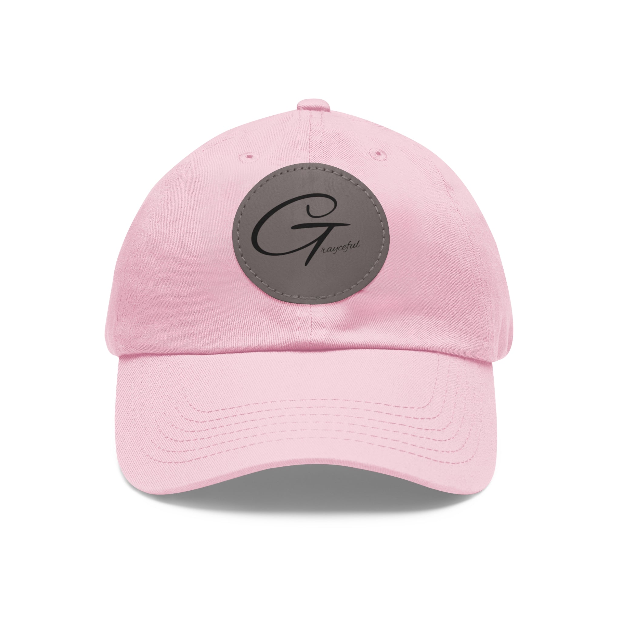 Hat with Leather Patch (Round)