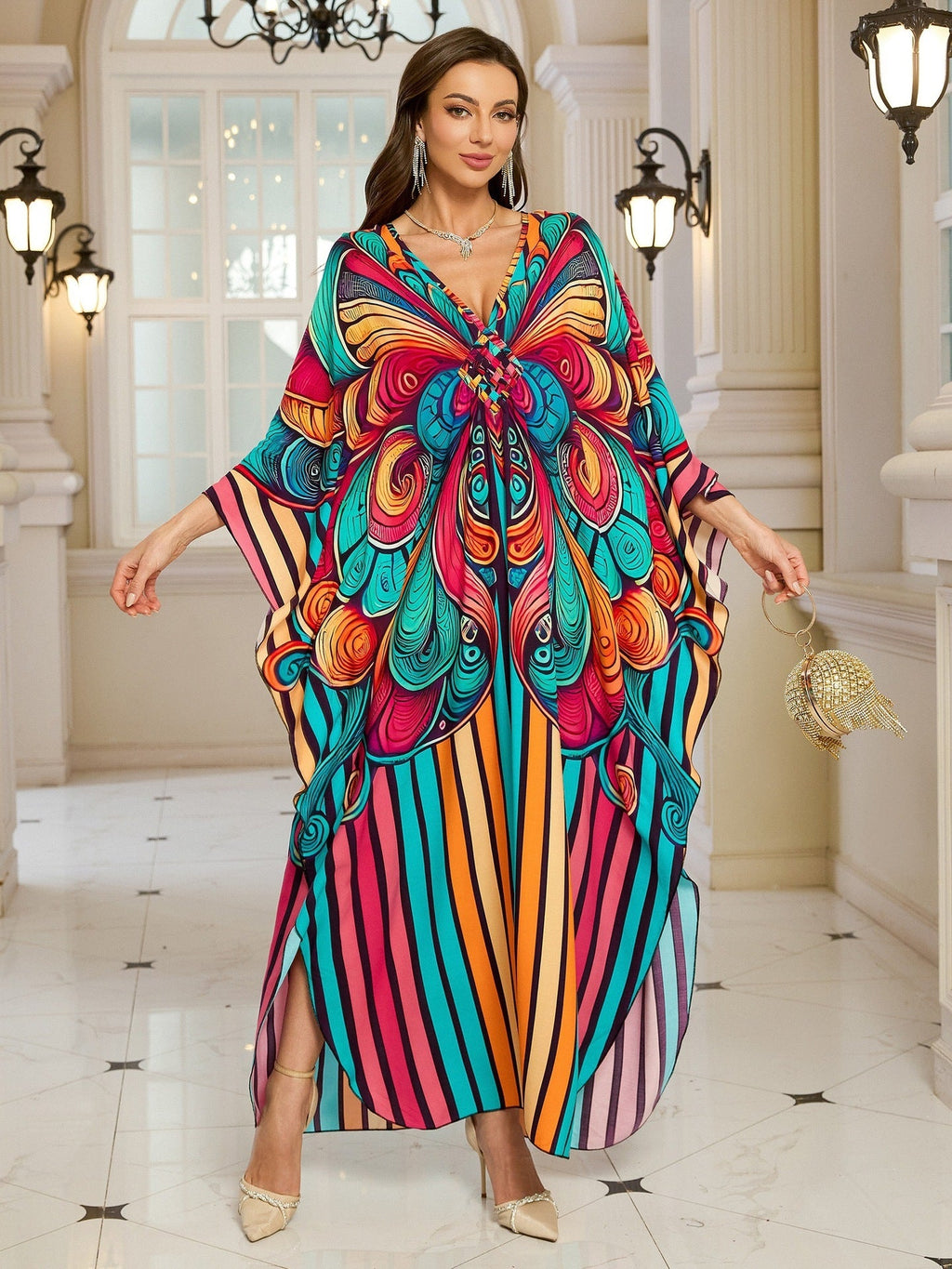 Fashion Personalized Cotton Printed Beach Dress Women