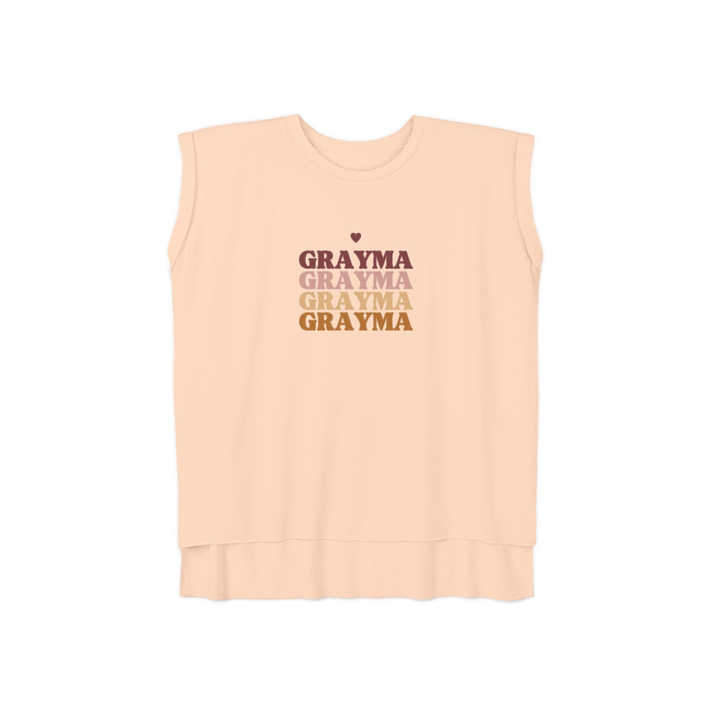 Women’s Flowy Rolled Cuffs Muscle Tee