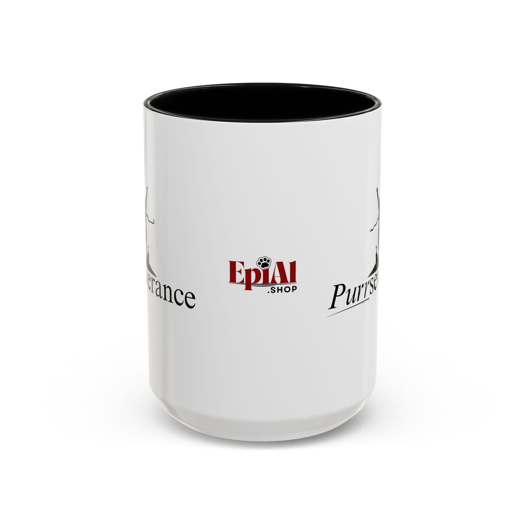 Purrseverance Accent Coffee Mug (11, 15oz)