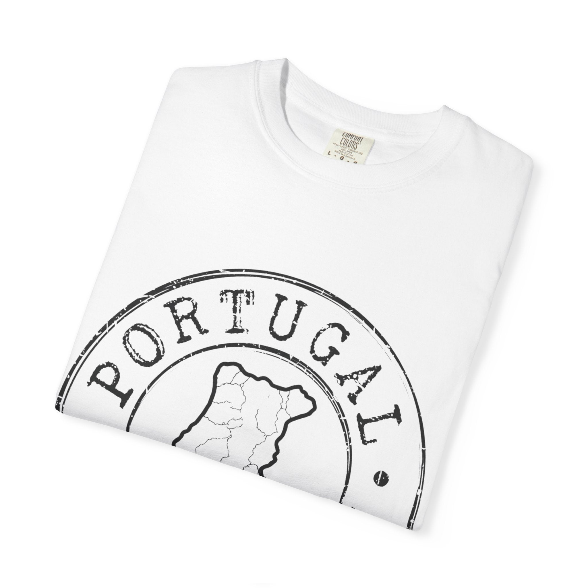 Portugal Map Stamp T-Shirt | Vintage Circular Badge