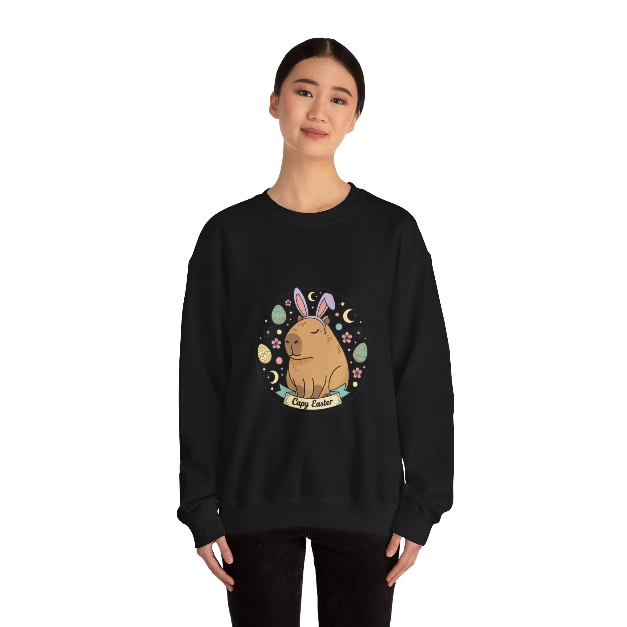 Bunny Ears Illustration Sweatshirt | Easter bunny aesthetic, pastel spring