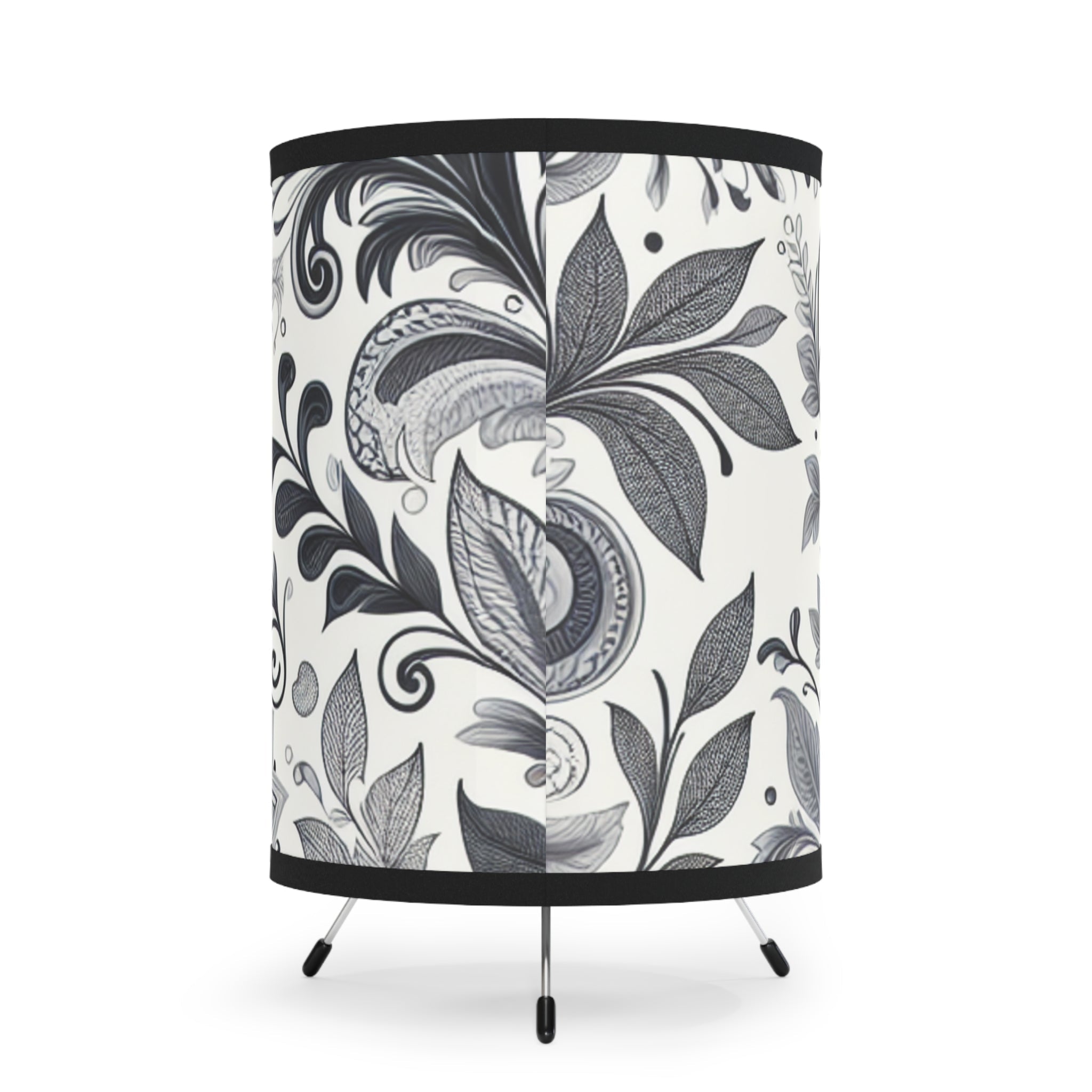 Elegant Floral Tripod Lamp, Home Decor, Accent Lighting, Modern Design, Bedroom Lighting, Living Room Decor, Unique Gift