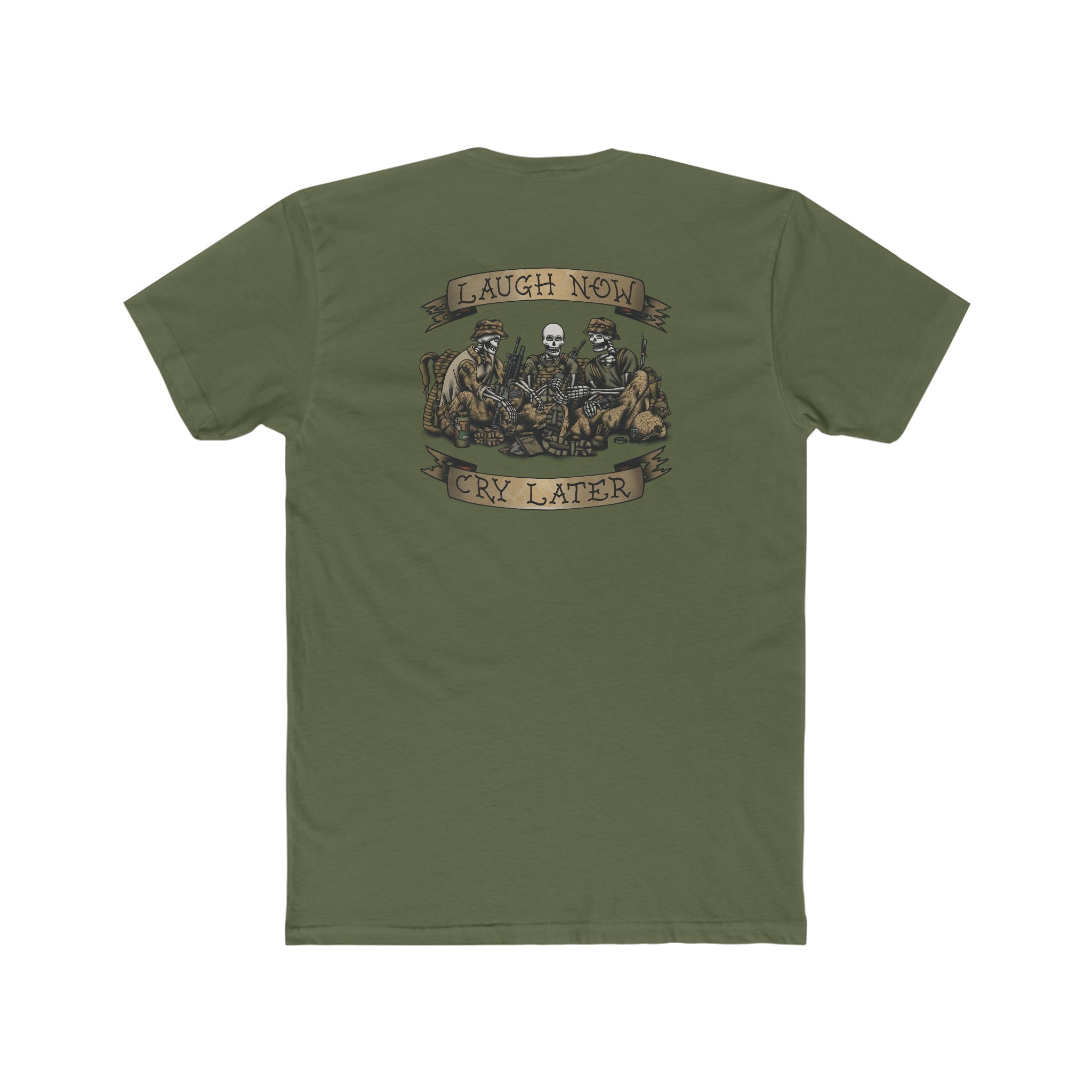 Laugh Now Cry Later Skeletons - Crew Tee