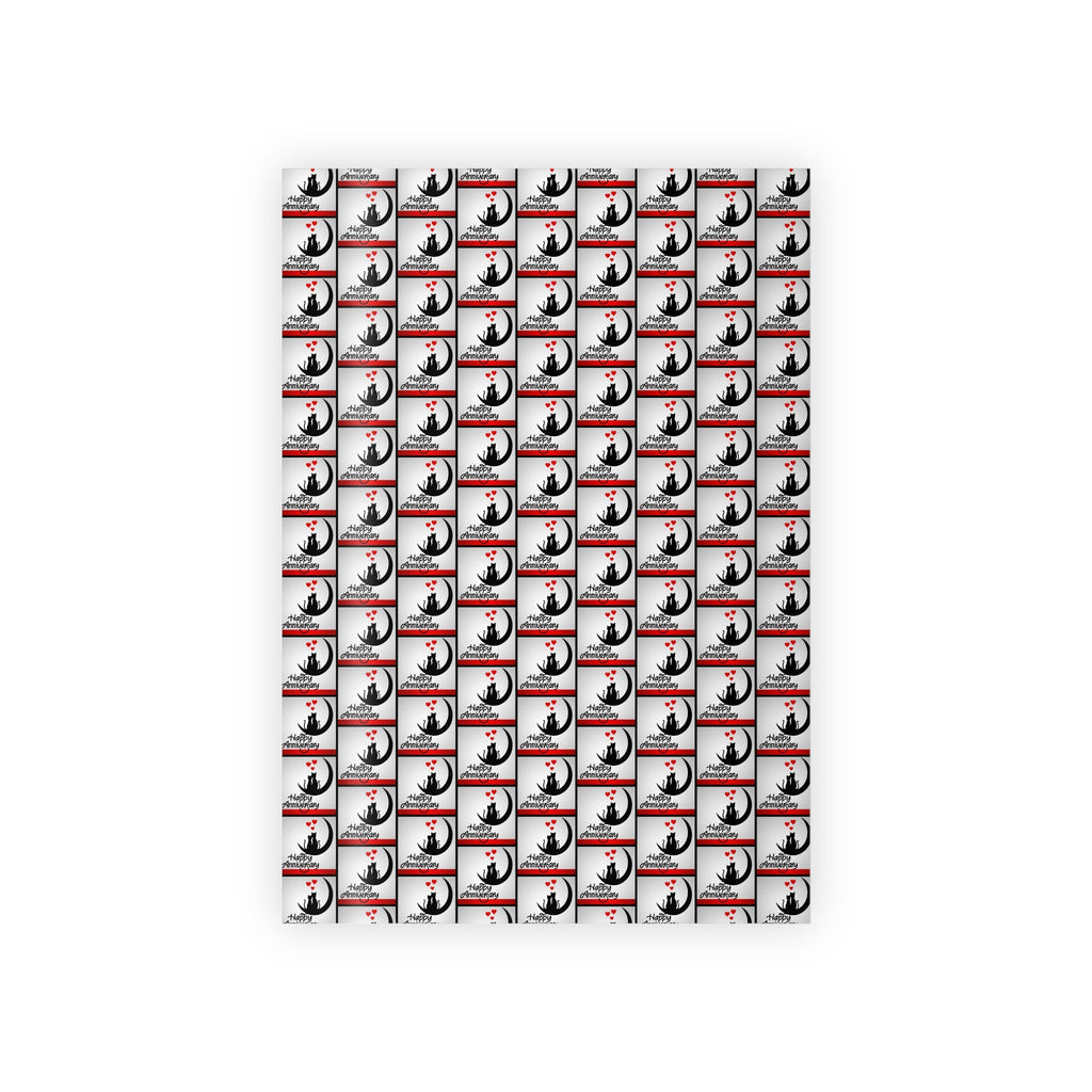Happy Anniversary Kitties Wrapping Paper Roll - 1pc