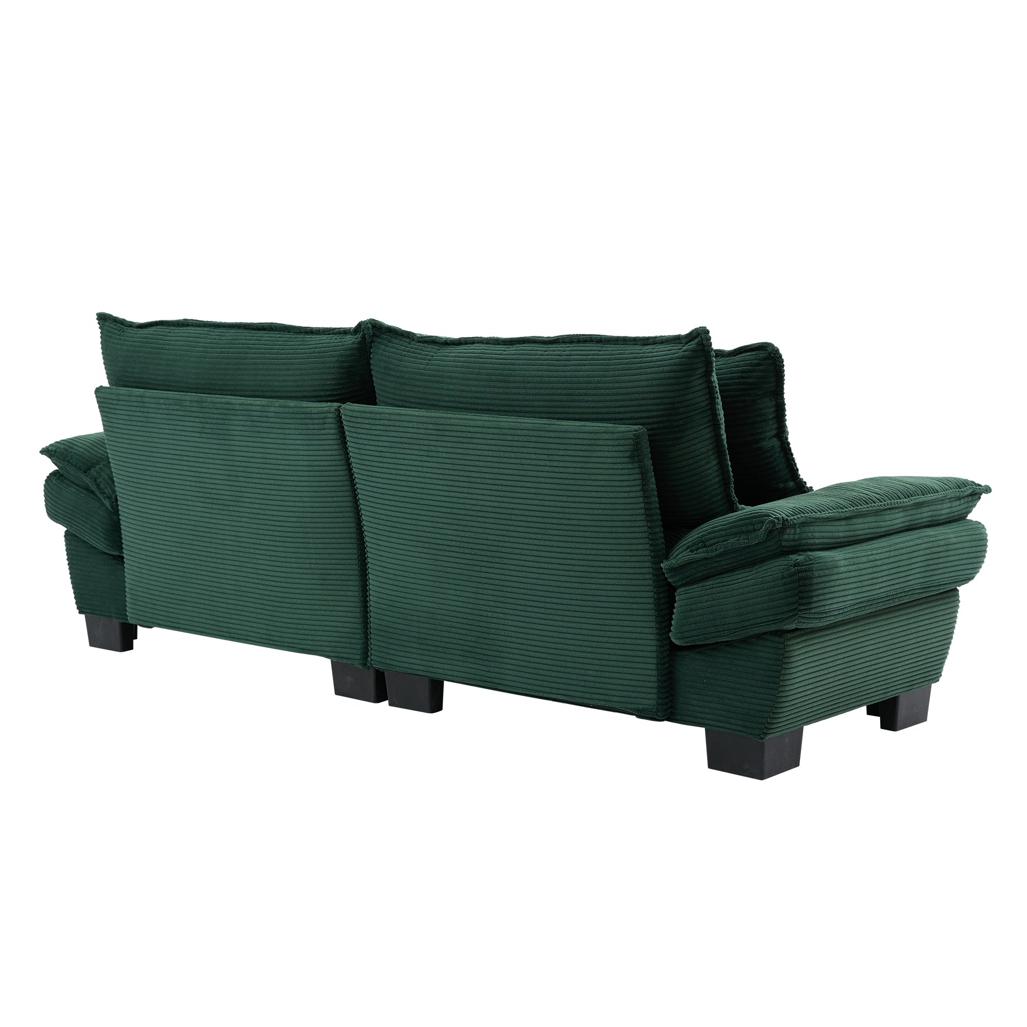 Corduroy Sofa Sleeper Couch Loveseat Sofa with Pillows Comfy Upholstered Deep Seat Sofa for Bedroom,Living Room,Apartment,Office,Dorm-Green Corduroy