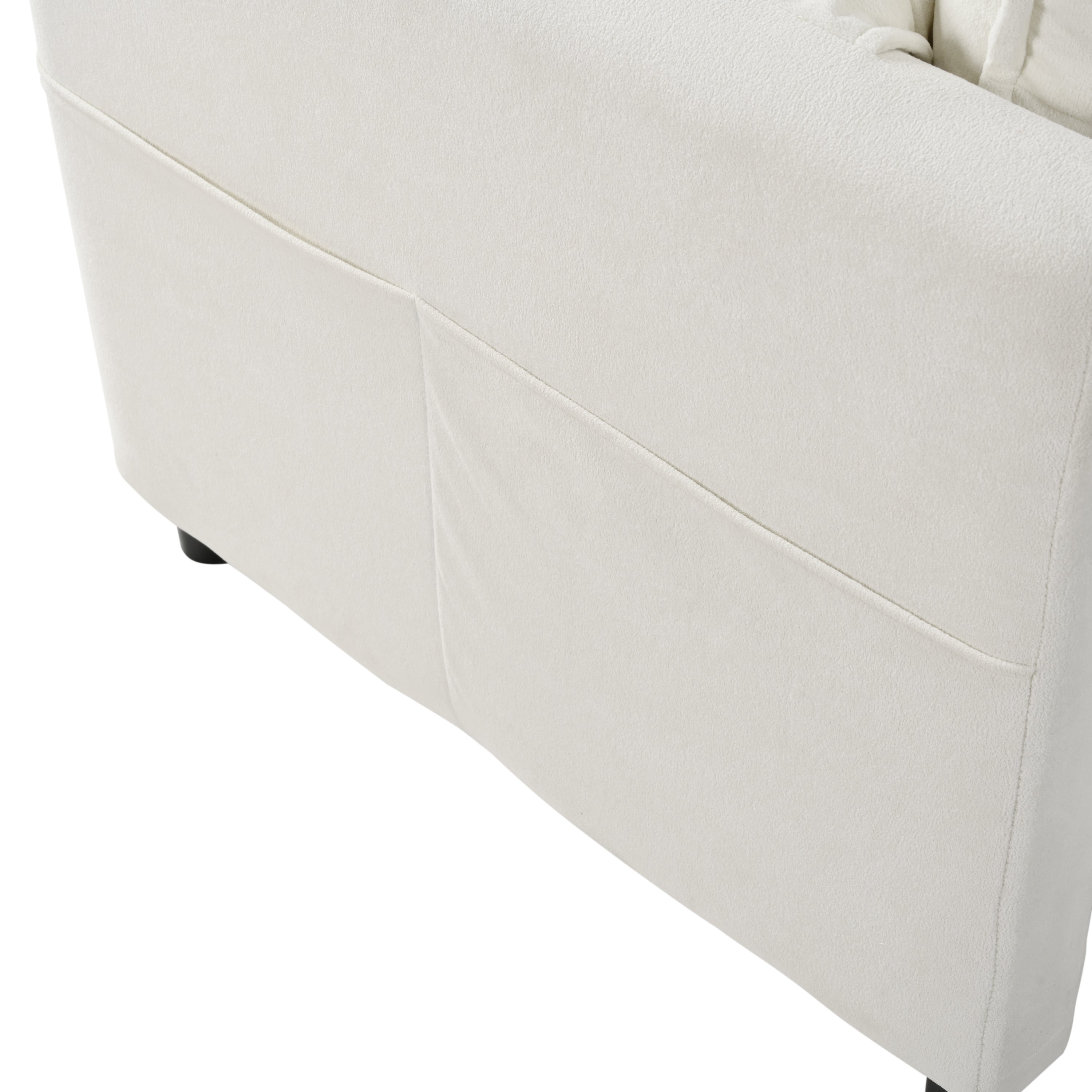 Modular Sectional Sofa, Oversized Deep Seat U Shaped Couch Set for Living Room, 3-Seater Comfy Cloud Couches with 2 Movable Ottomans, DIY Combination, Chenille,Beige
