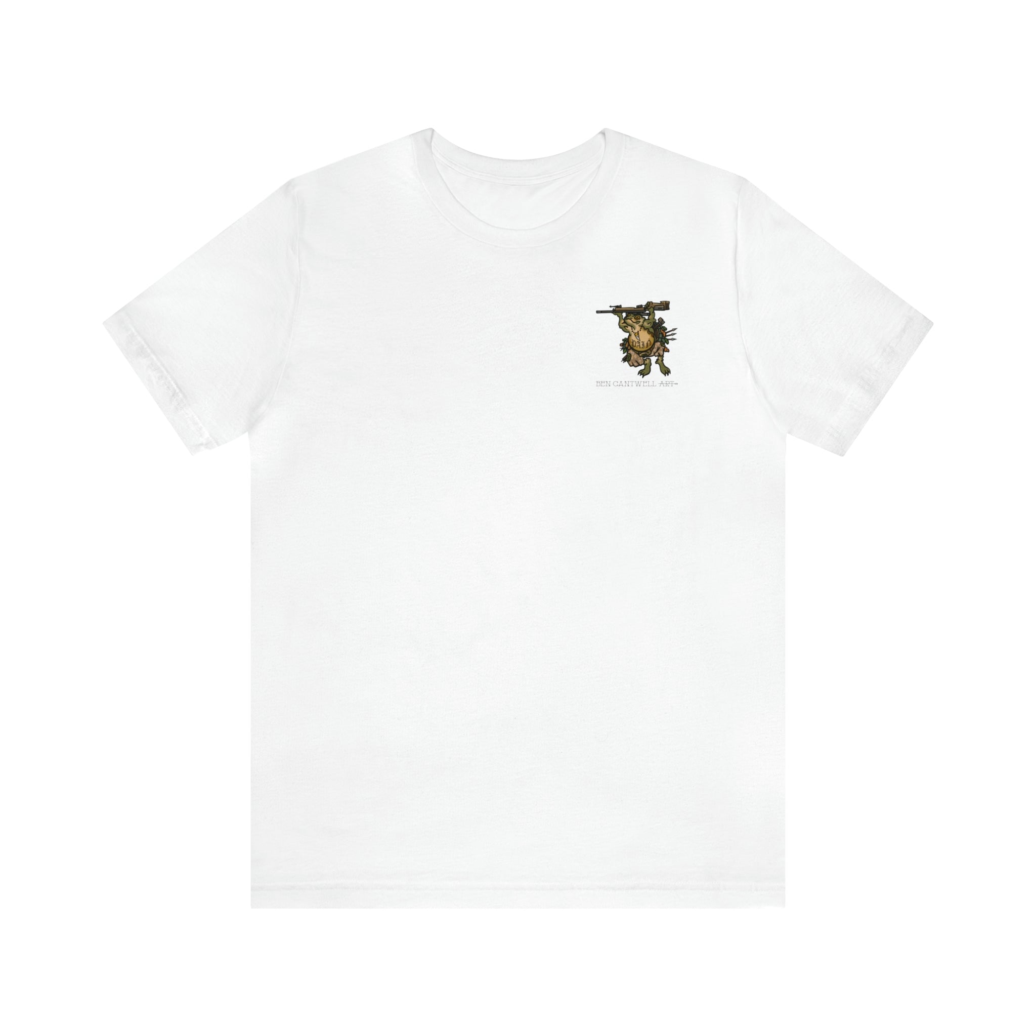 Sniper Rifle Frog - Front Print - Short Sleeve Tee