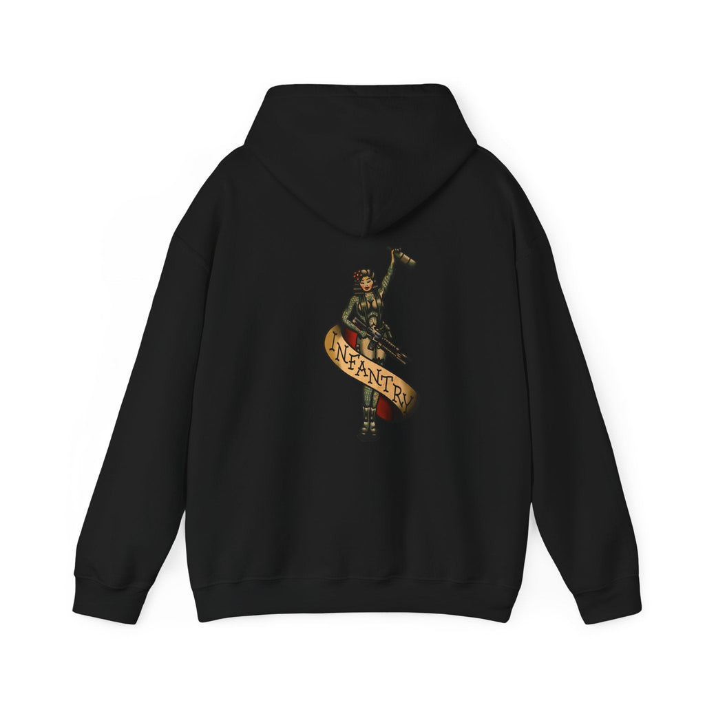 Infantry Pin-Up with M4 M203 and Bottle - Hoodie