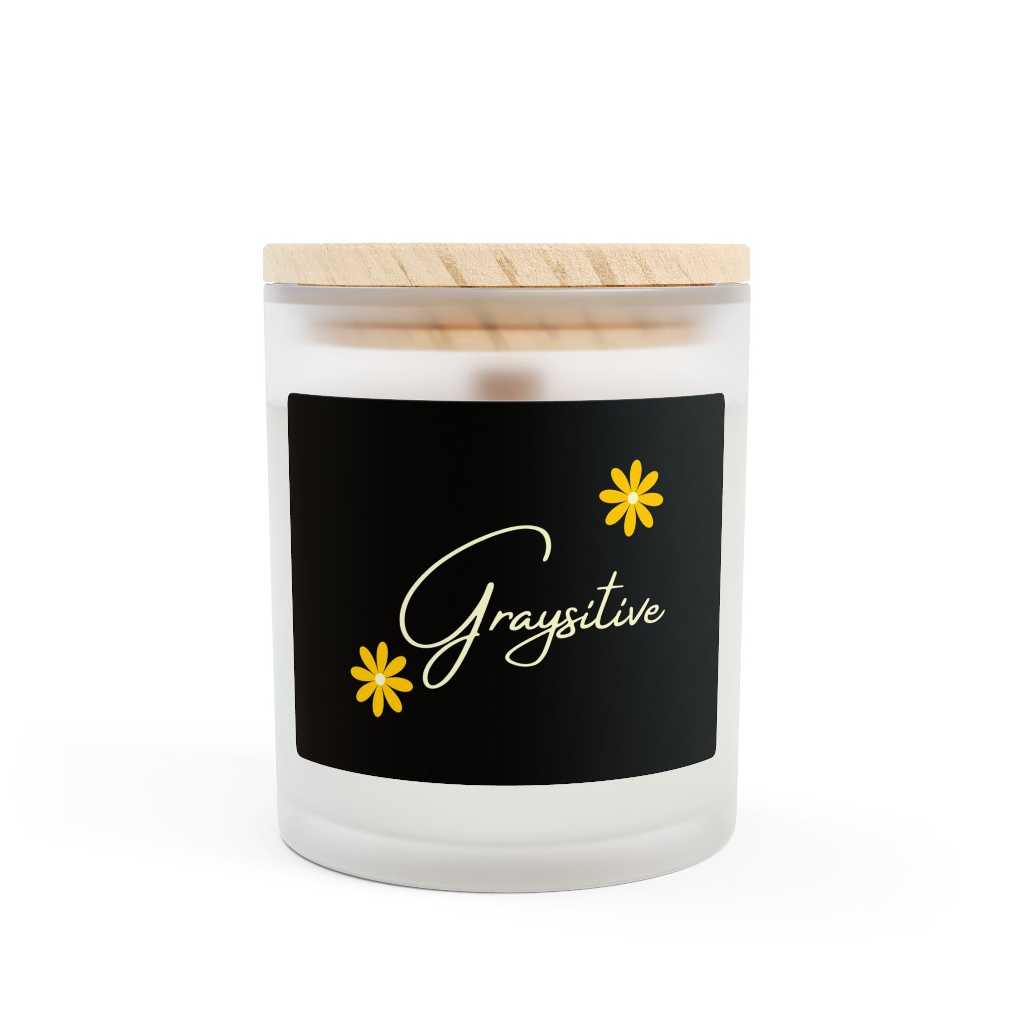 Frosted Glass Candle, 11oz Graysitive