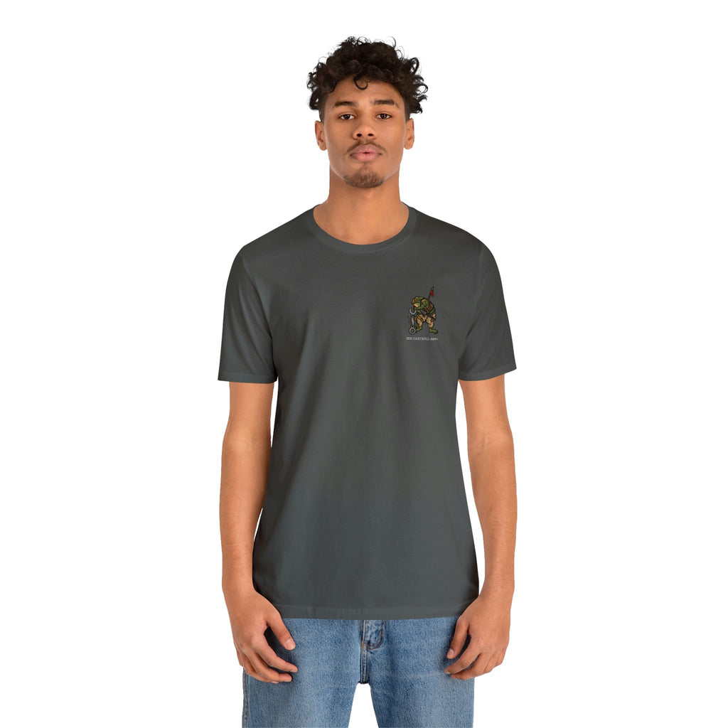 Mechanic Frog With Wrench and M4 - Front Print - Black Text