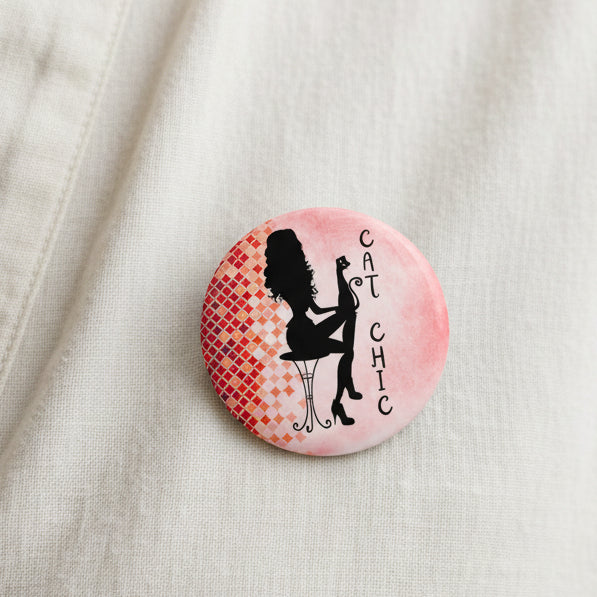 Chic Cat Chic Pin Buttons