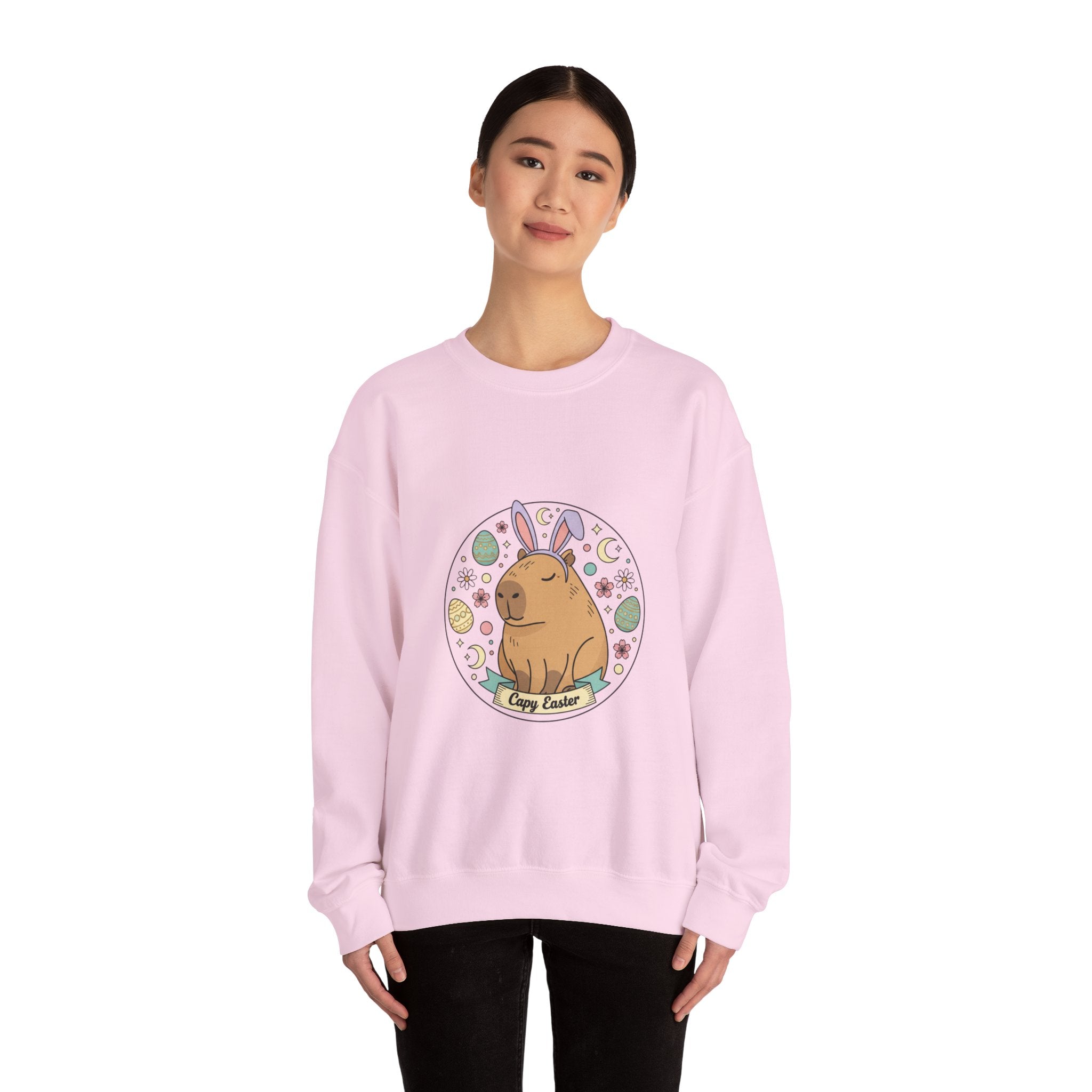 Bunny Ears Illustration Sweatshirt | Easter bunny aesthetic, pastel spring