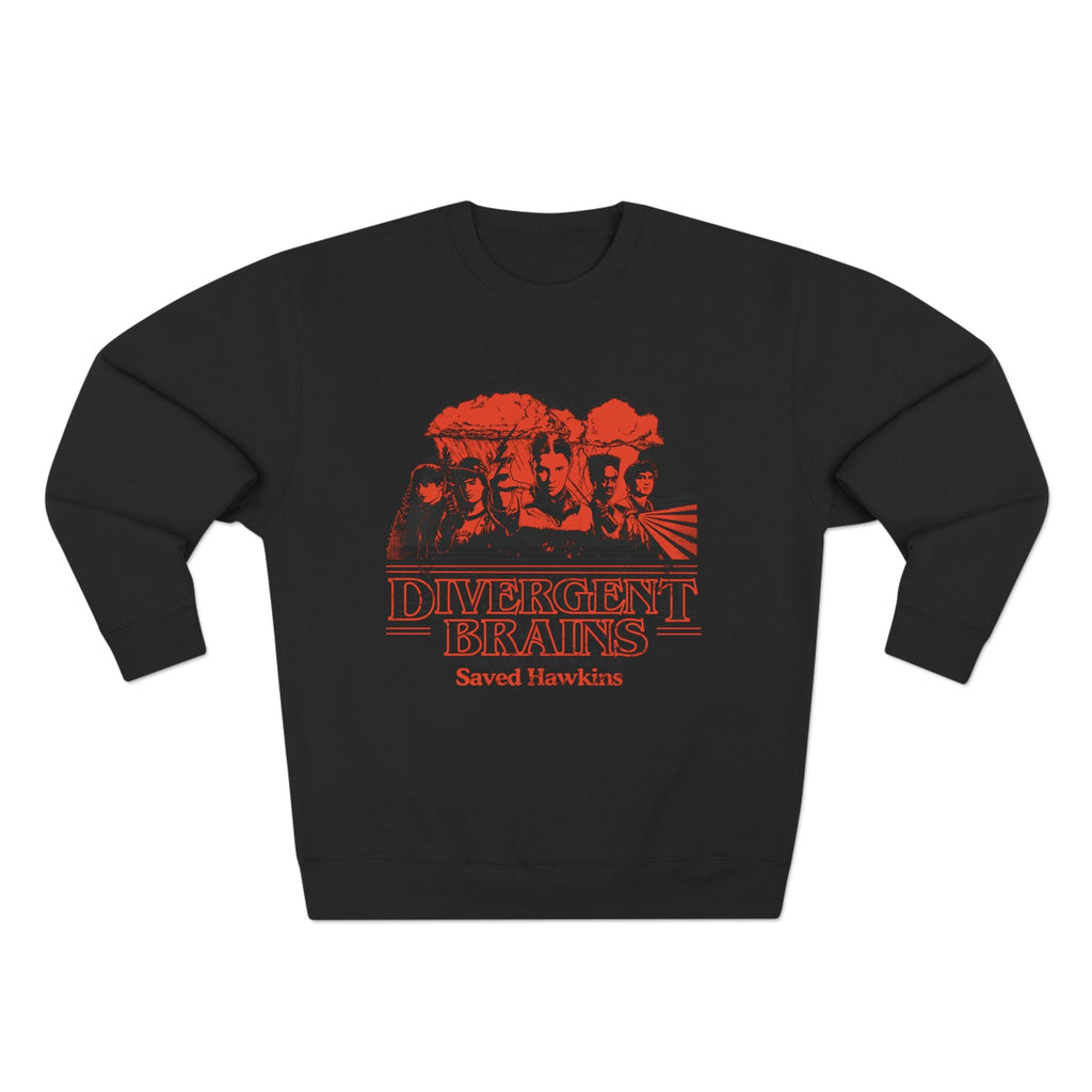 Divergent Brains Saved Hawkins - Adult Unisex Crewneck Sweatshirt